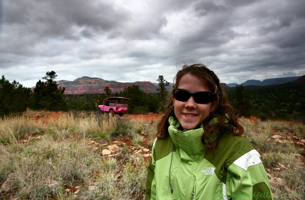 Having fun and FREEZING on the Pink Jeep Tours