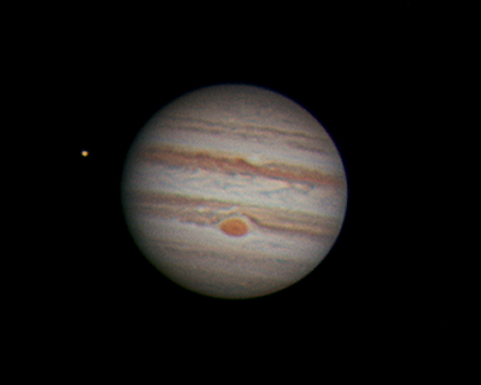 Jupiter with Io and Redspot