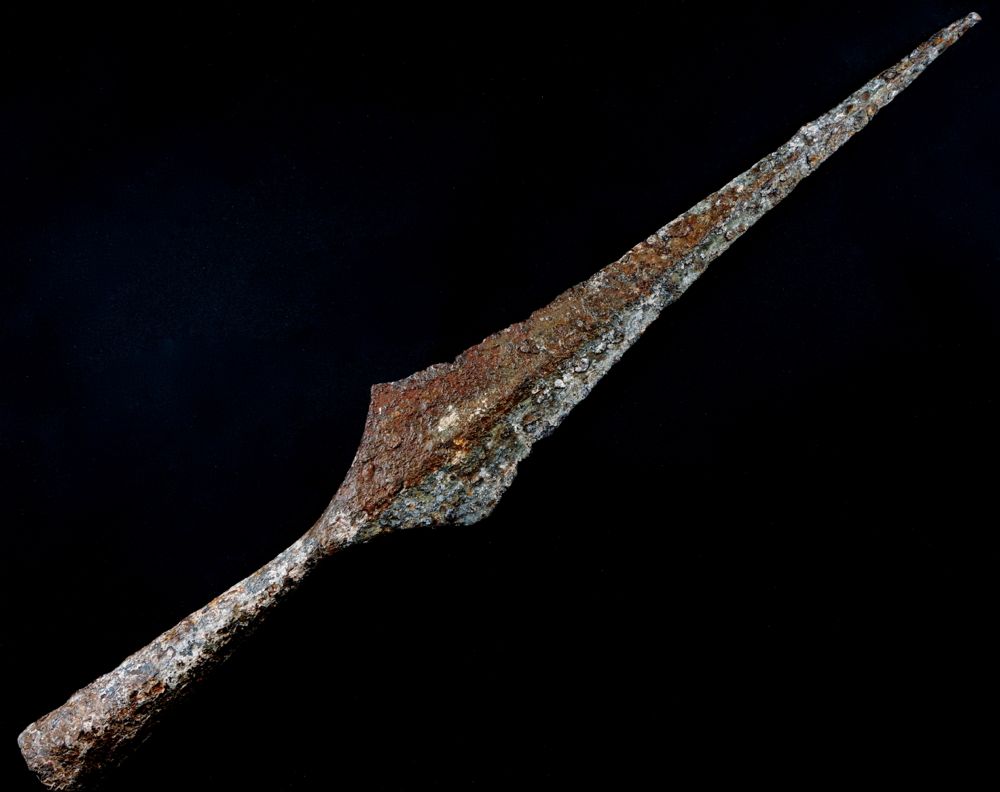 Very large socketed spear head, 46 cm, Latvia.
