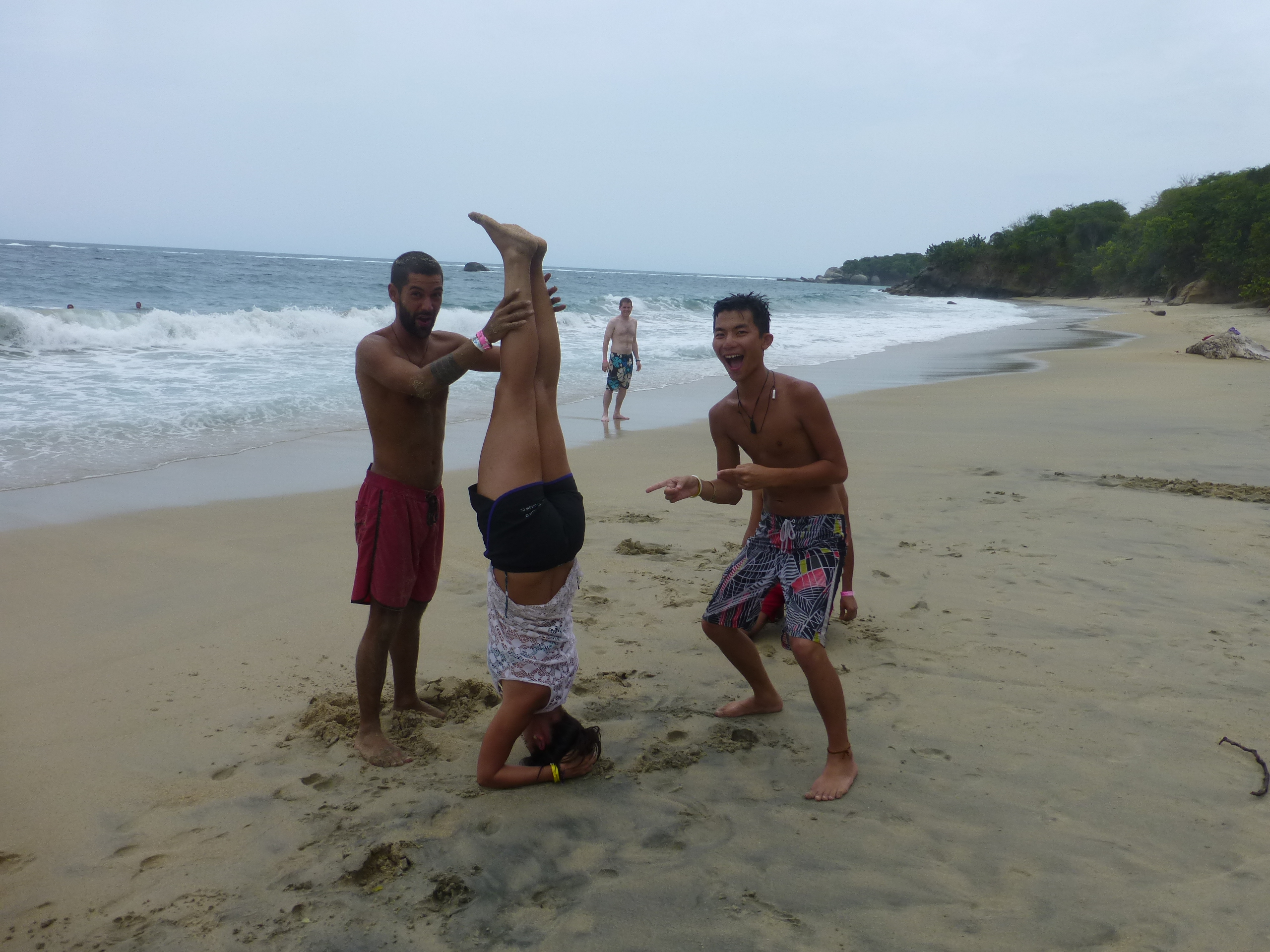 andrea trying the headstand 1