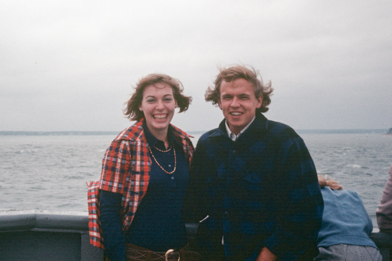 1973 - First Photo of us together on the Ferry to Marthas Vineyard