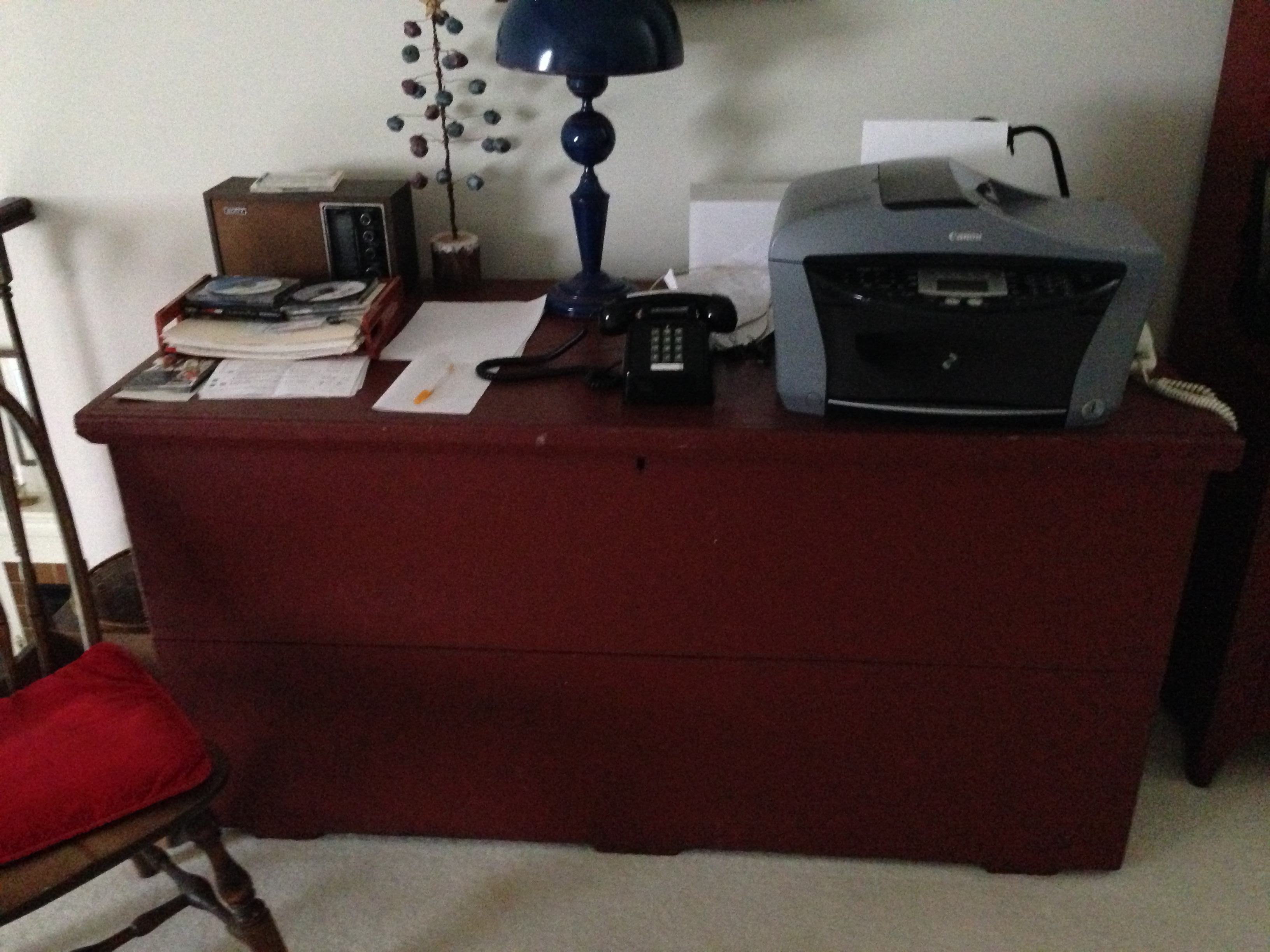 VERY LARGE OLD BLANKET CHEST -- NOT VALUABLE