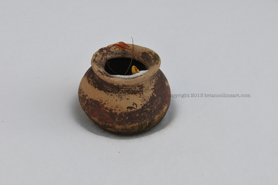 pot in snow