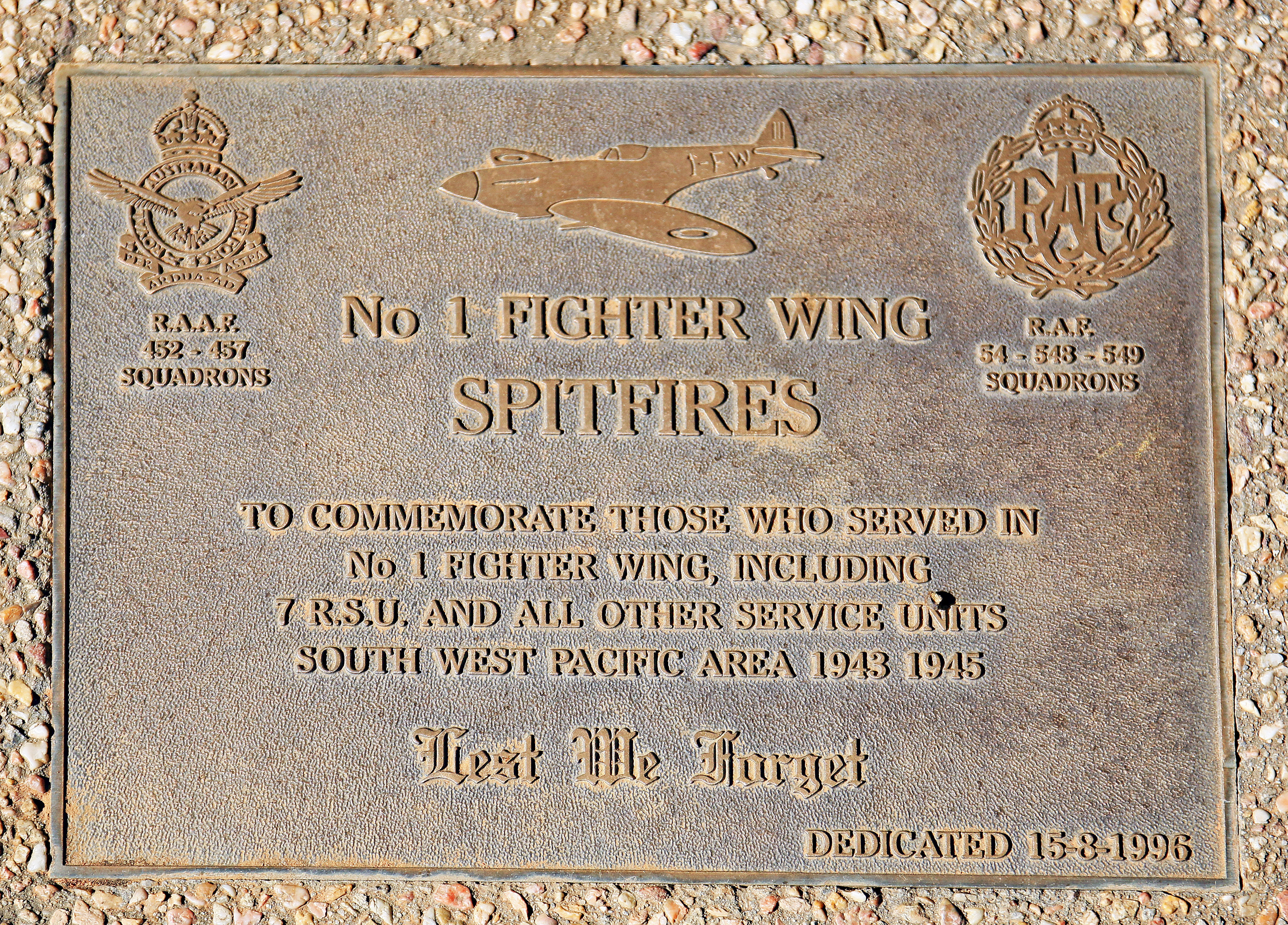 Plaque in the Grounds of the Australian War Memorial