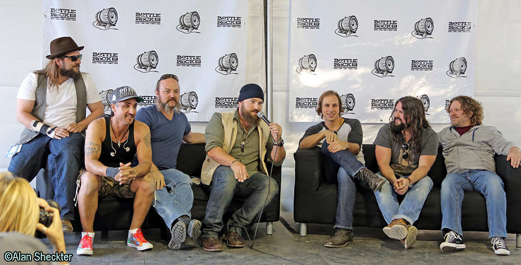 Zac Brown Band in the media tent