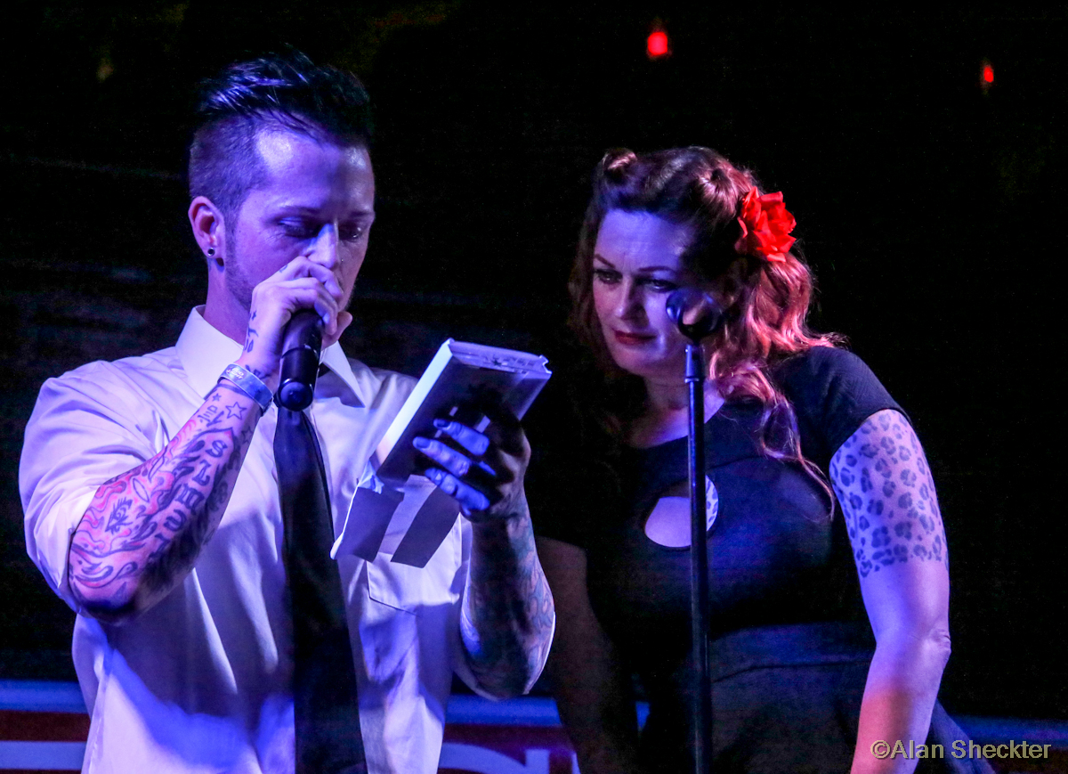 Award presenters, Casey Lewis (?) (left), 