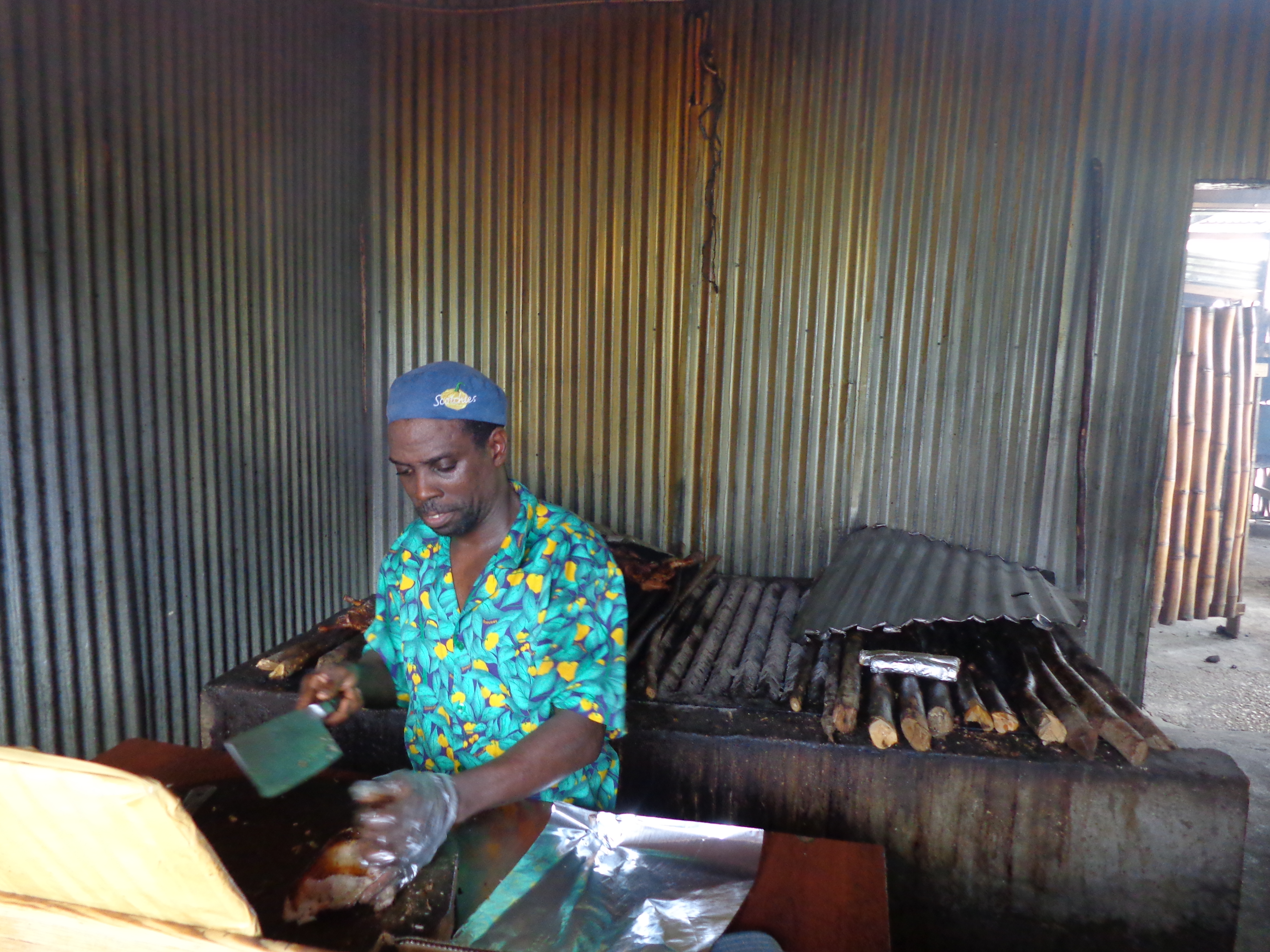 We stopped for some of the famous Jerk Chicken, basically roasted 