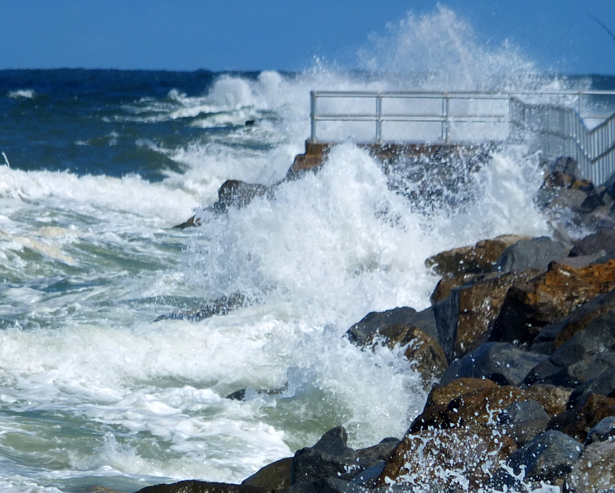 Waves Meet Jetty