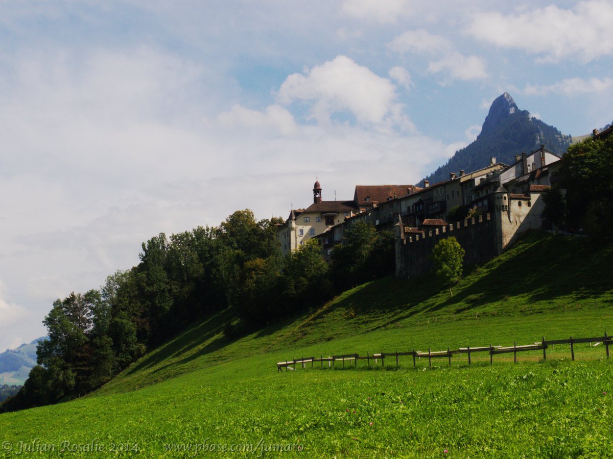 Gruyere castle and village