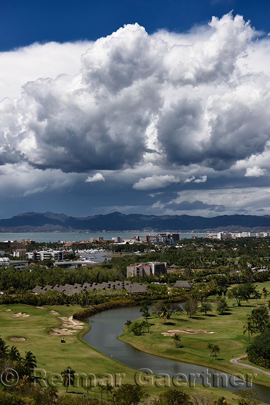 Clouds over Nicklaus Design Golf course at Nuevo Vallarta Mexico