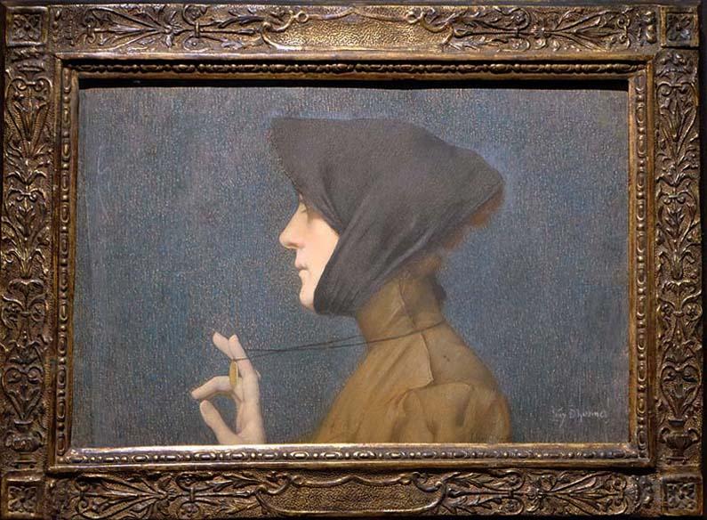 Lucien Lvy-Dhurmer - La femme  la mdaille, 1896  - Muse dOrsay - 2075