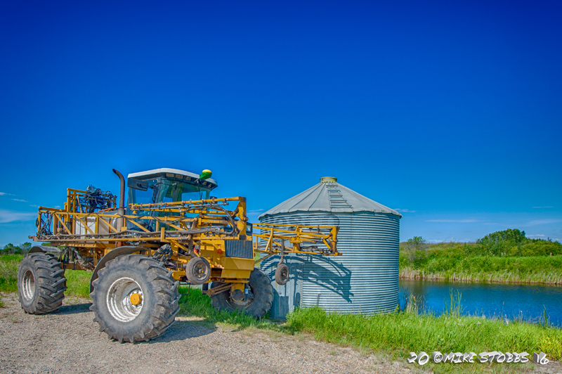 Bin by a Sprayer