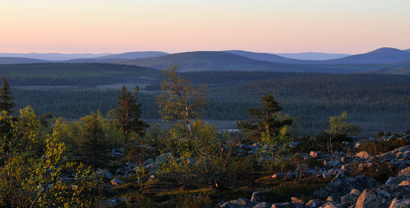 Lapland in midnight.