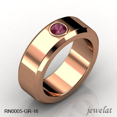 Ruby Ring In Rose Gold With A 6mm Band Width