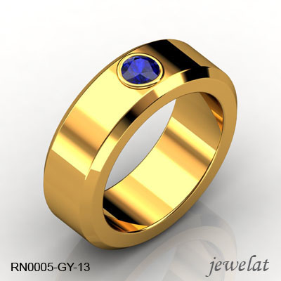 Tanzanite Ring In Yellow Gold With A 6mm Band Width