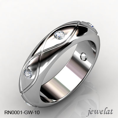 RN0001-GW-10 White Gold Diamond Ring