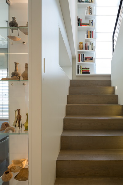 staircase and display cabinet
