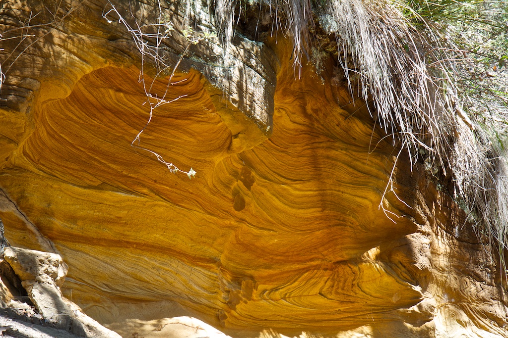 Small caves by the track