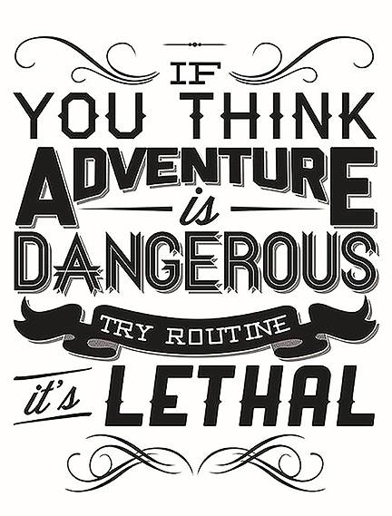ADVENTURE AT ANY COST....