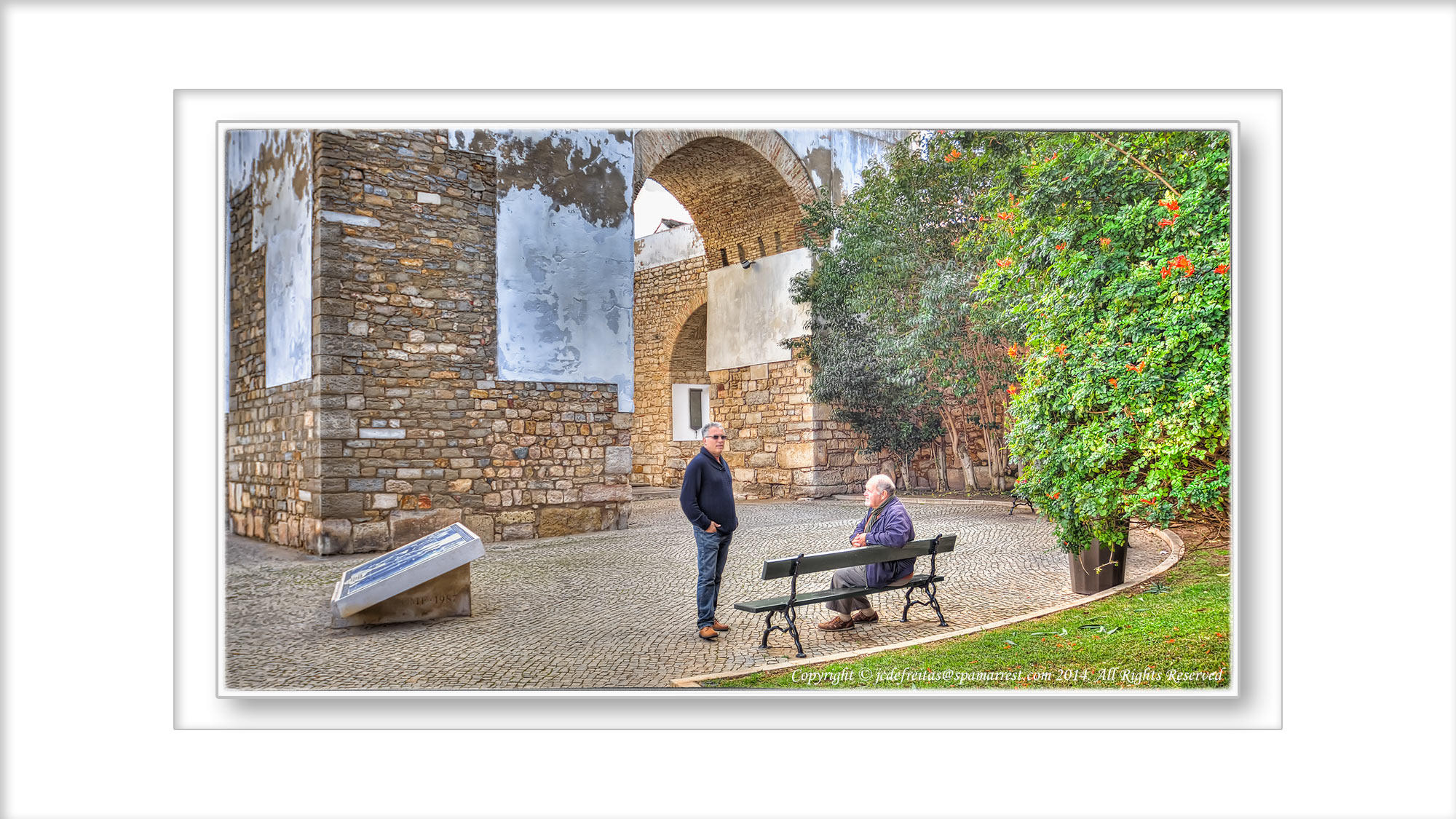 2014 - Ken & John, Outside of the Castle - Faro, Algarve - Portugal
