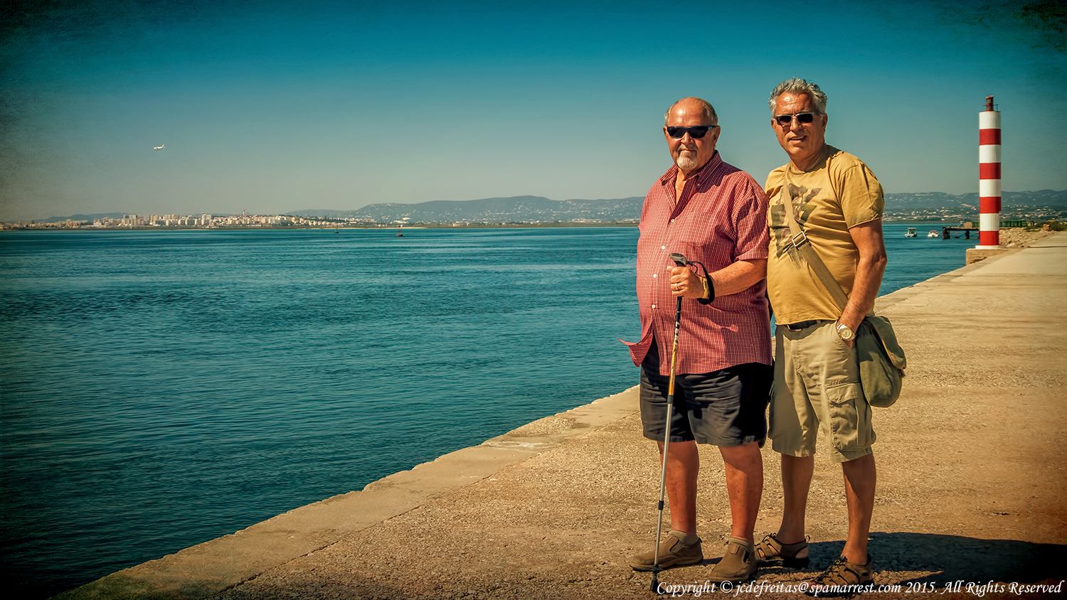 2015 - Ken & John at Farol Beach, Culatra Island - Ria Formosa,  Algarve - Portugal