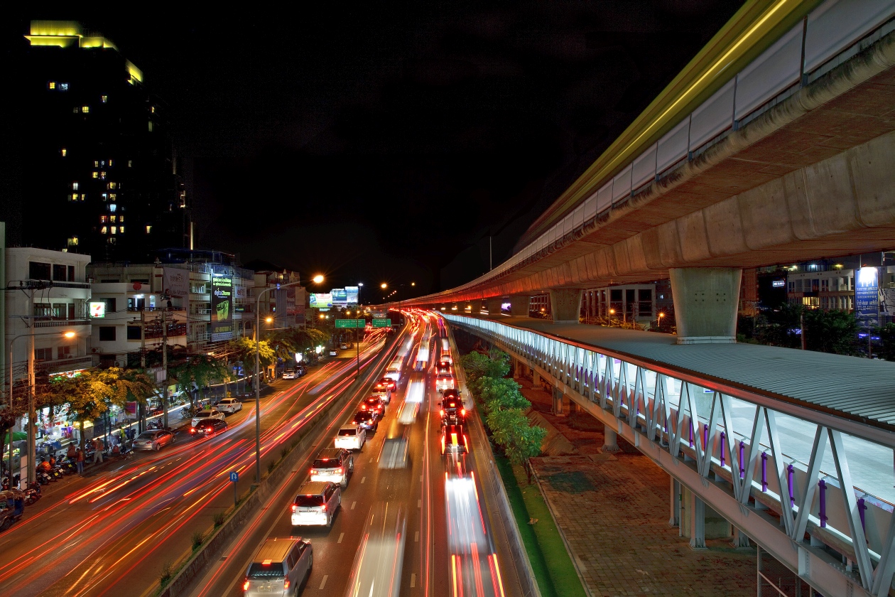 Cars and Skytrain