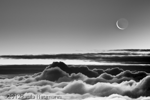 Moon set/sunrise in Smoky Mtns.