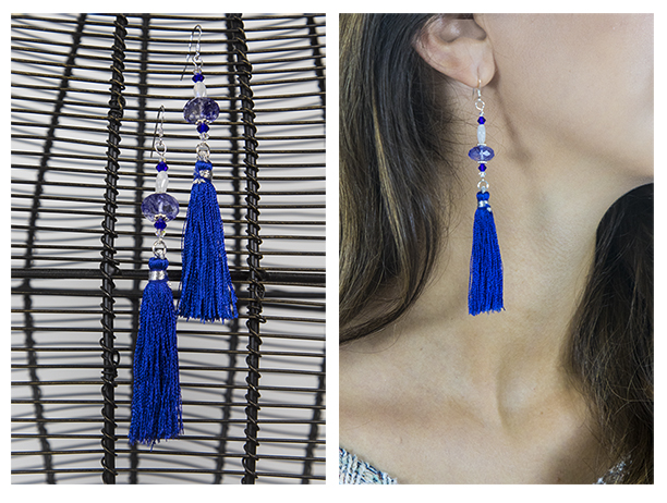 28.  Bright blus silk tassel earring.jpg