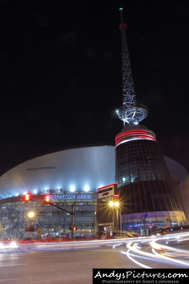 Bridgestone Arena at Night