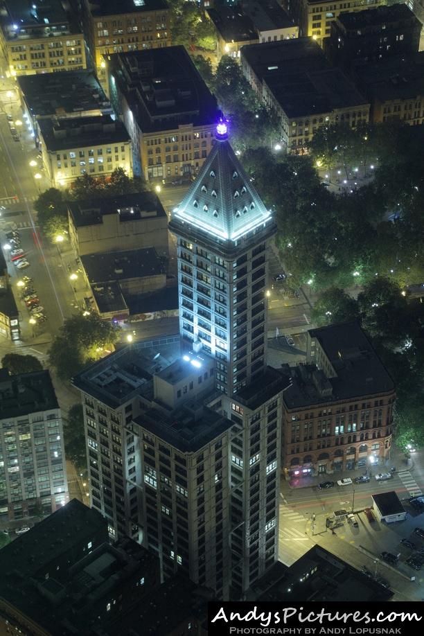 View of Seattle at Night from Columbia Center