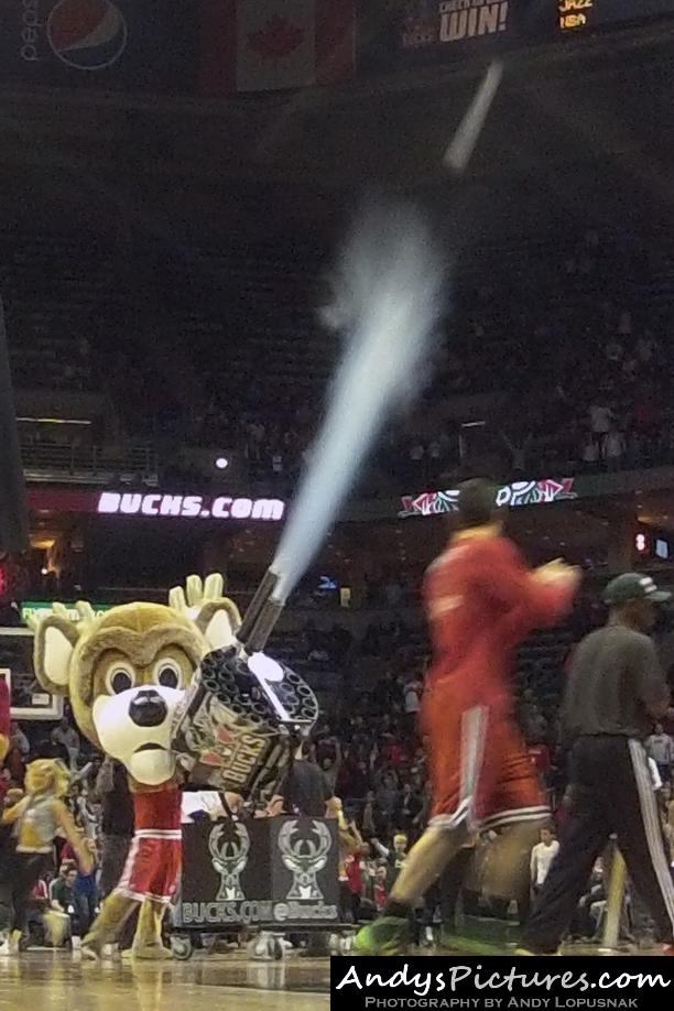 Milwaukee Bucks big-head mascot