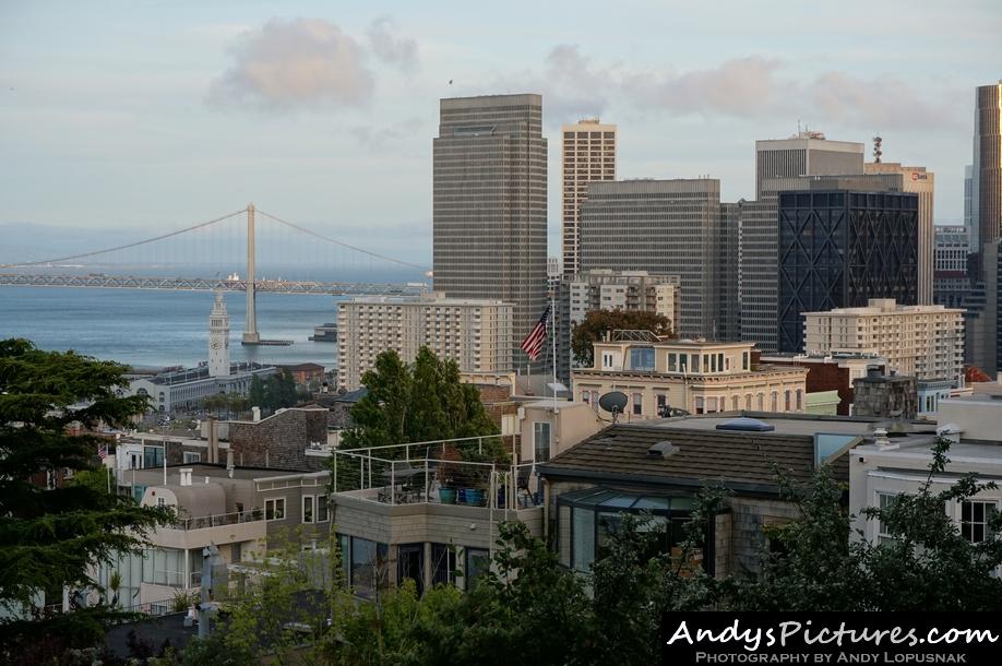 View of San Francisco from Coit Tower on Telegraph Hill