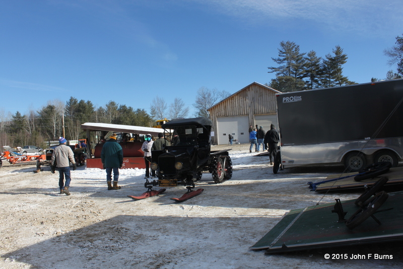 Snowmobile in the Yard
