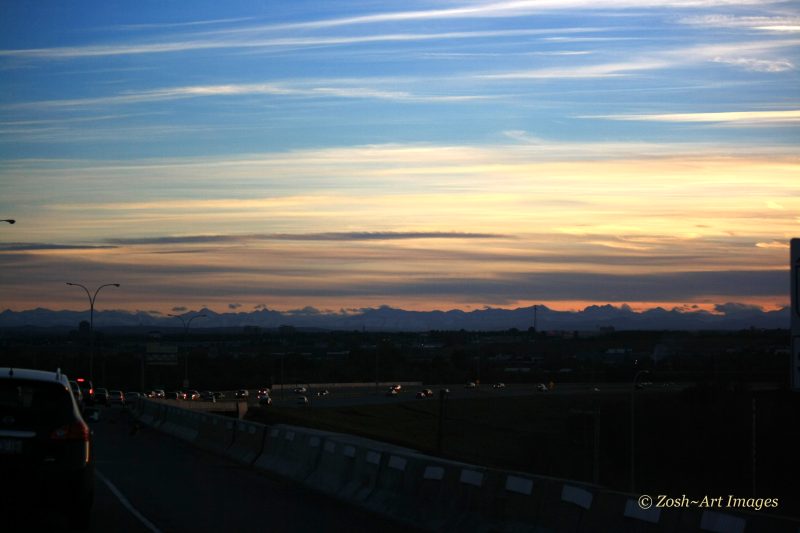 Zosia Miller2013 Theme Challenge-LandscapeWindshield Shot of Foothills Sunset