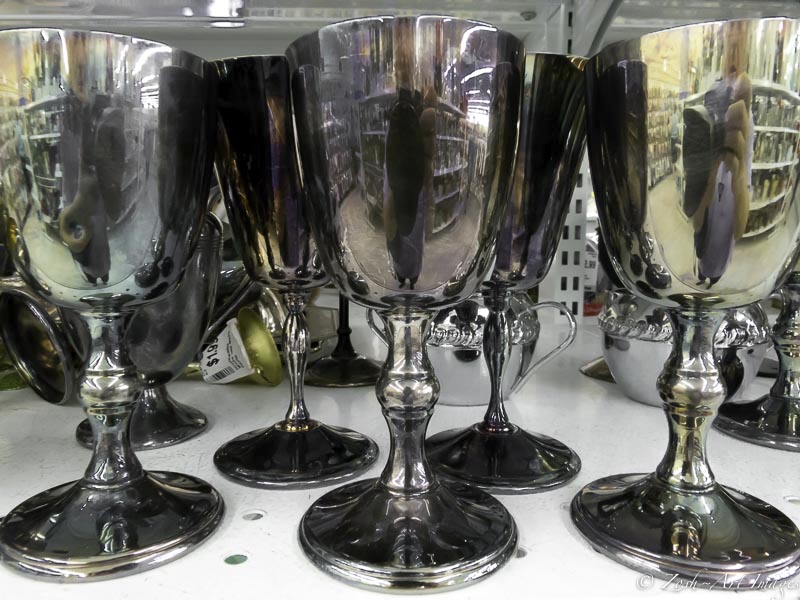 Before - Goblets on Shelf