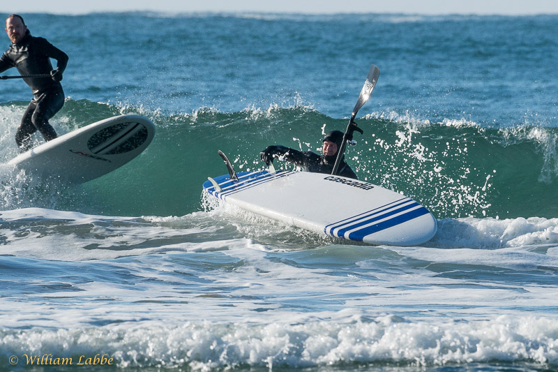William LabbéTrying to avoid a collision at Chesterman Beach