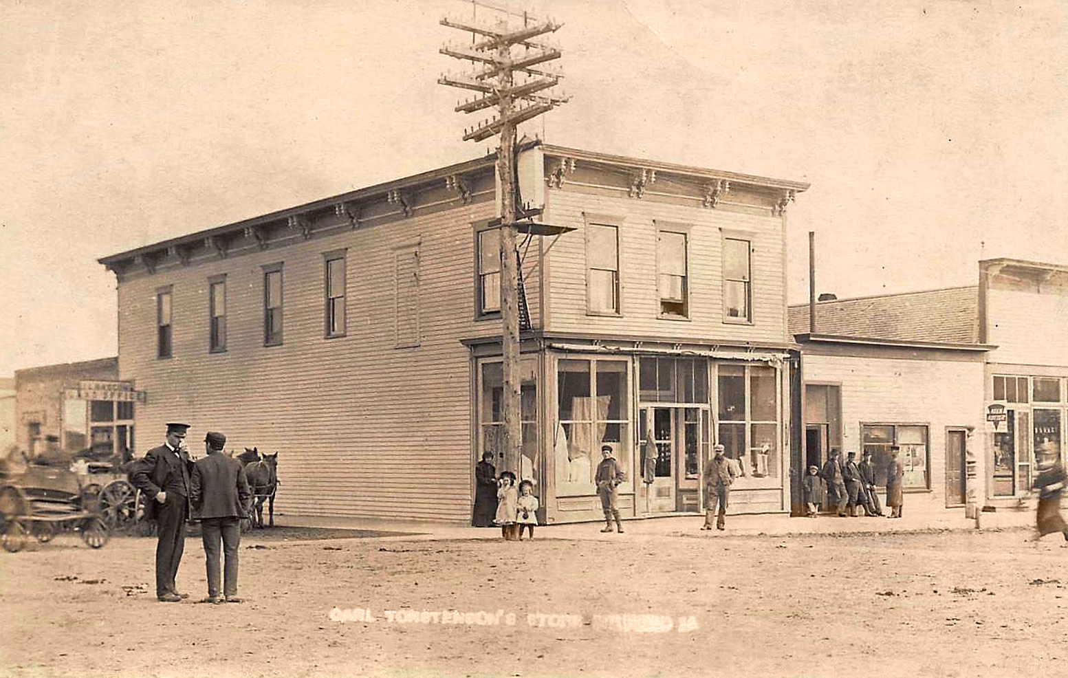 Torstensen Store Milford Iowa early 1900s