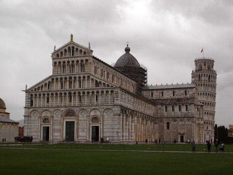 The Pisa Cathedral and leaning tower