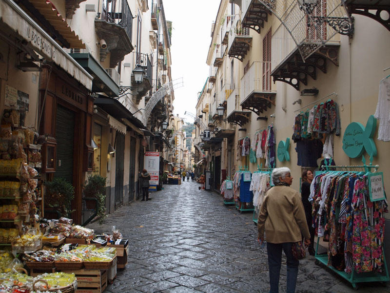 Morning time on the Via S. Cesareo in Sorrento