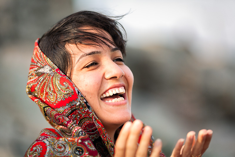 Laughing Turkoman woman - Bandar Torkaman