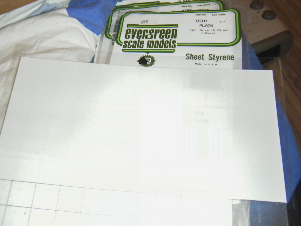 Materiale for vindusremser, 0.20mm styrenplast fra Evergreen