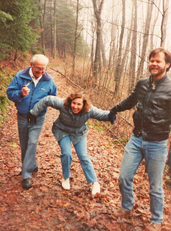 walking in the Pennsylvania woods with Rebecca & Cam 