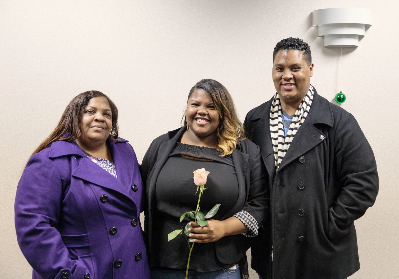 Simone Crum with her family