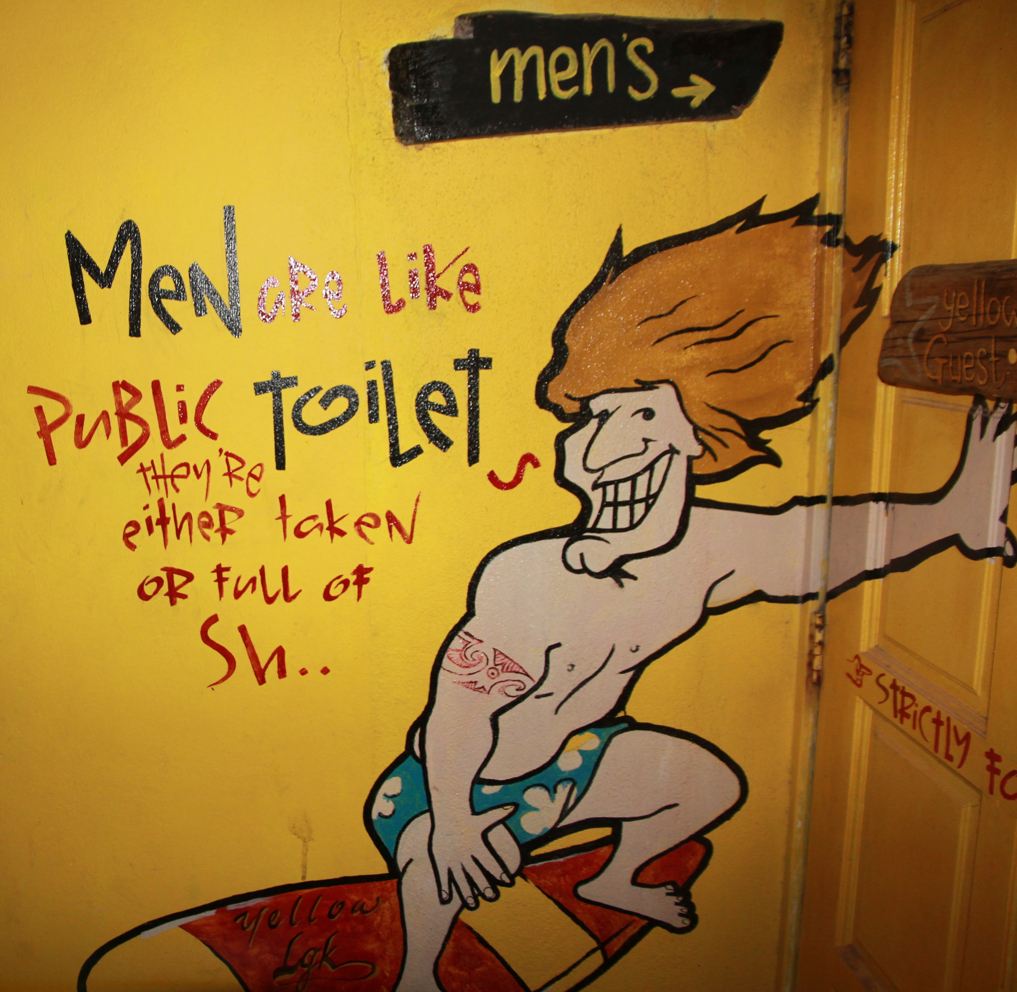 Words of wisdom (?) at Yellow Cafe