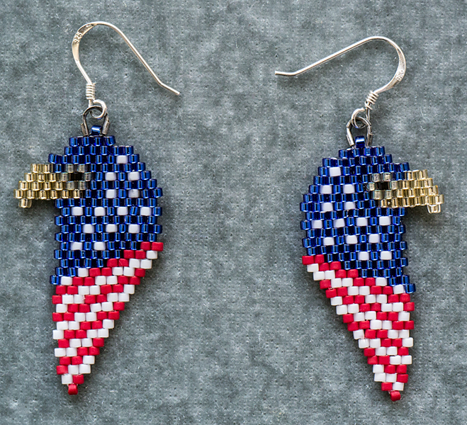 4th of July Eagle Earrings - sold
