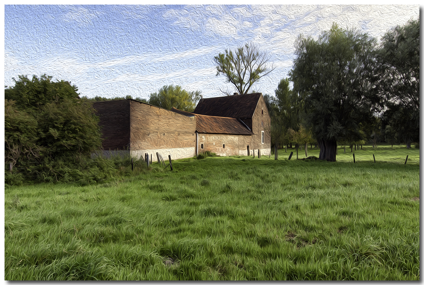 Painted Dutch Farmscape