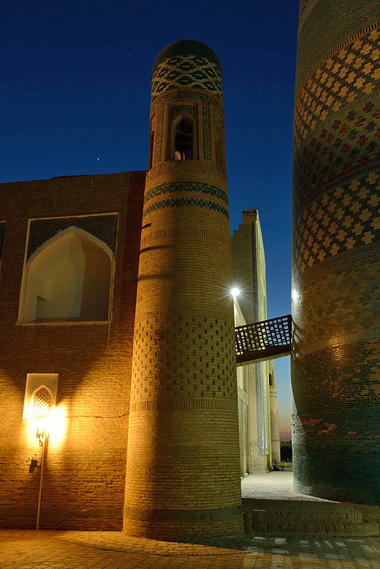 Khiva, Mohammed Amin Khan Medressa and Kalta Minor Minaret