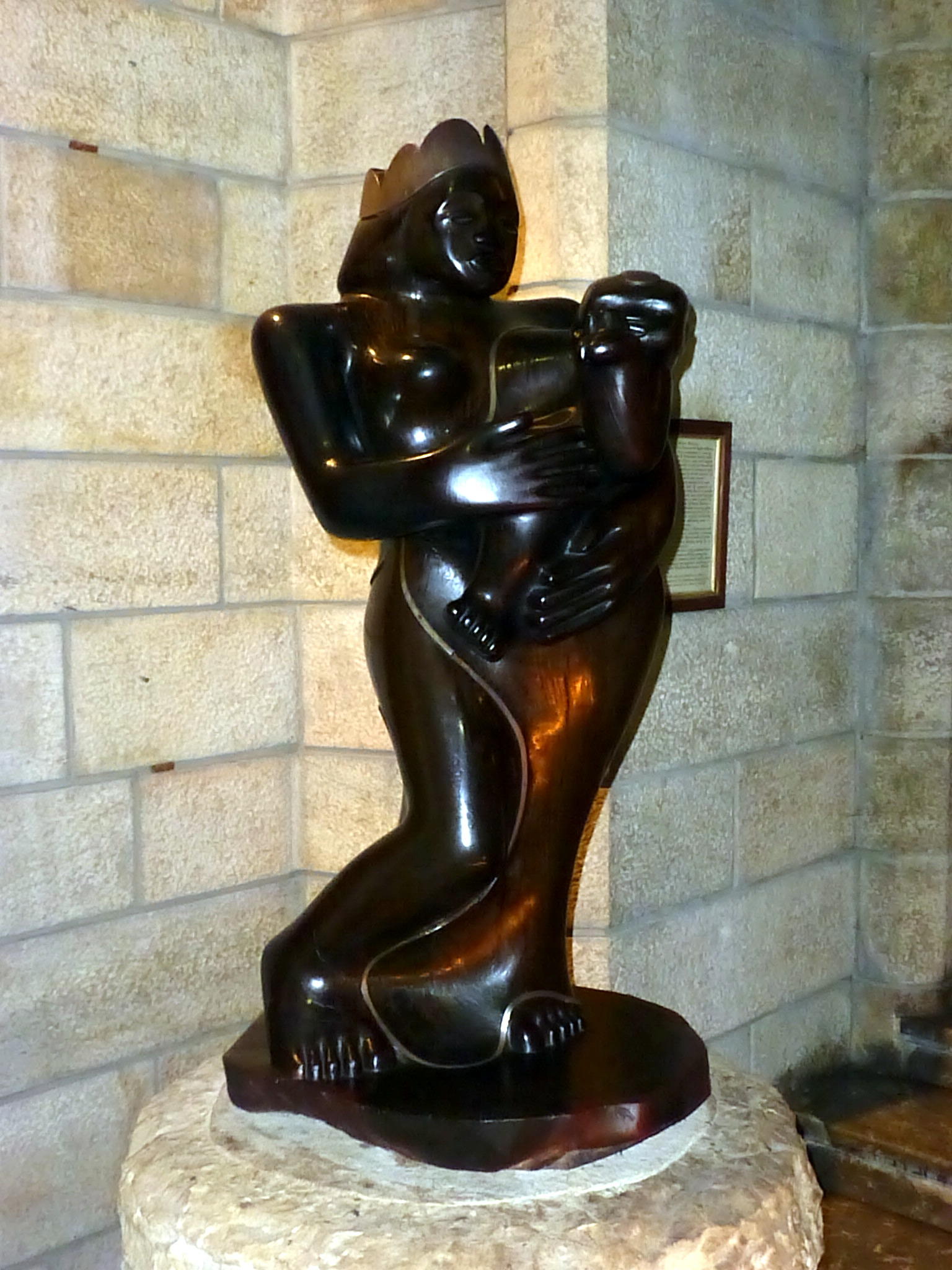 The African Madonna Carved in Lignum Vitae Wood by Leon Underwood