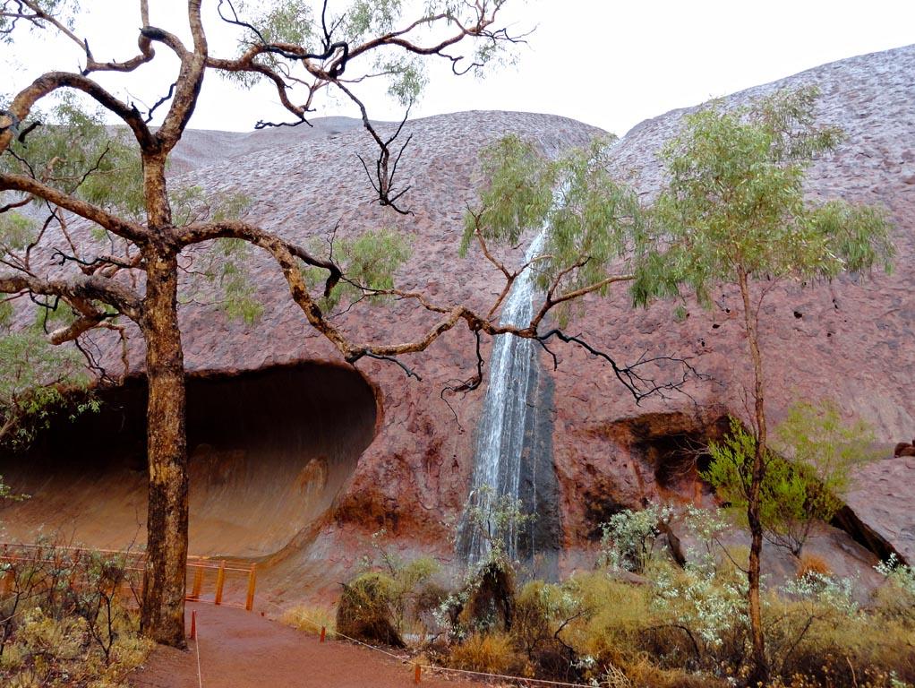 Uluru on a rainy day