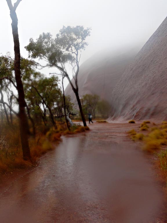 Uluru on a rainy day